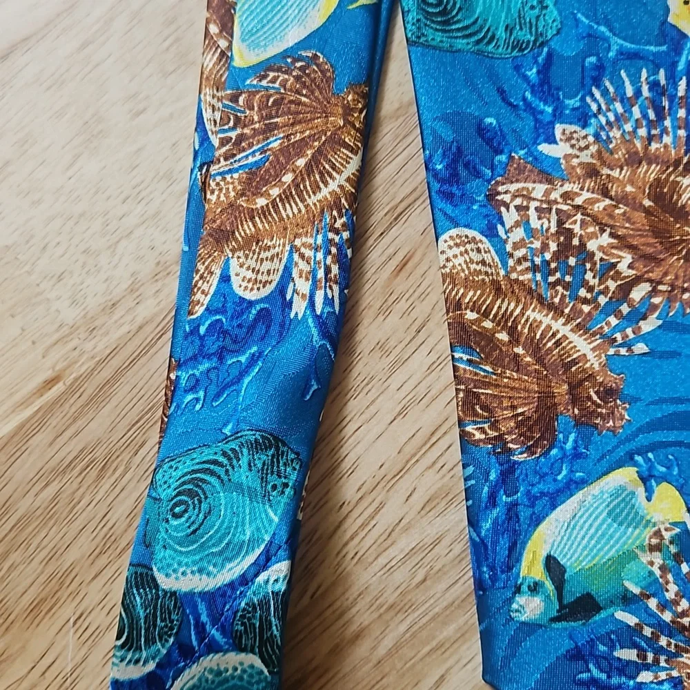 👔FRATELLO OCEAN PRINT NEC TIE👔